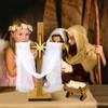 Yerliker 3 Pcs Christmas Cross Table Decorations Christian Wooden Jesus
