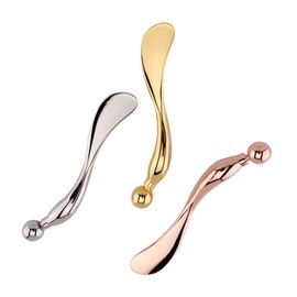 IWOWHERO Zinc Cream Spoon Facial Spoon Makeup Cream Spoon Facial Spatula Makeup Spoon Eye Massage Sticks Anti Aging Eye Eye Cream Face Mask Spoon The Mask Golden