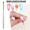 Nail Art Brushes 5PCS Ombre French Tip Plaid Flower Painting