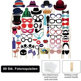 Pack of 58 Photo Box Accessories, Photo Props, Party Accessories, Photo Box Props, Photo Box Accessories Birthday, Party Accessories, Party Decoration, Photo Box Accessories, Photo Props Wedding