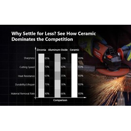 Sharpline Abrasives Ceramic Flap Discs 10 Pack 80 Grit HD - Long-Lasting, Non Clogging Grinding & Sanding Wheel - 90 Flaps for High Performance - Flap Disc Pack for Metal, Wood & Stainless Steel