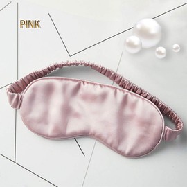Sleep Mask,Silk Eye Mask for Sleeping Women/Men/Girls,19 Momme Both Sides 100% Pure Mulberry Silk Blackout Anti-Allergy Blindfold with Elastic Strap for Night,Travel,Nap,Meditation (Pink)