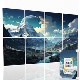 Ntutrxk Art Acoustic Panels, 48 X 32 Inches Soundproof Wall Panels,Sound Absorbing Wall Art,8 Pack Noise Dampening Panels,Acoustic Treatment For Recording Studio Home Office（Moonlight Mountains）