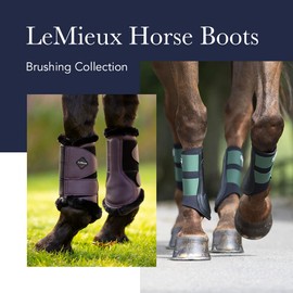 LeMieux Grafter Brushing Horse Boots - Protective Gear and Training Equipment - Equine Boots, Wraps & Accessories (Brown - Medium)