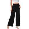 LYANER Women's Casual Wide Leg Pants Pleated High Elastic Waist