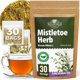 24 bags Dried Mistletoe Herb Tea Goat's (Viscum) - 24 Count 2g Tea Bags Mistletoe Herb Herbal Tea Muerdago