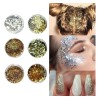 Brillo Luminoso Lentejuela Uñas, Cuerpo, Ojos, Cabello 6pz