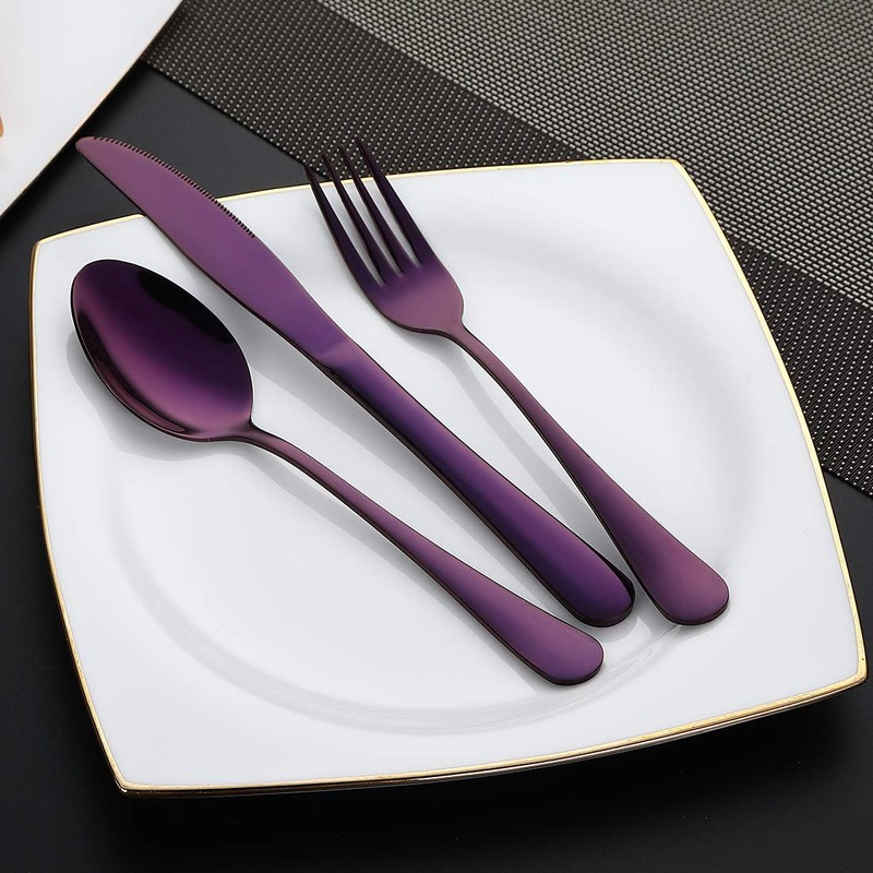 DEVICO Portable Utensils, Travel Camping Cutlery Set, 8-Piece including Knife