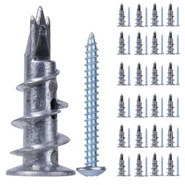 25 Individually Self-Drilling Plasterboard Dowels Metal with Screws Rigypsum Dowels
