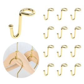 Koobay Metal Clothes Hanger, 36 Pack Connector Hooks Stable Gold Metal Outfit Hangers Extender Clips Organizer Strong Mini Cascading Hanger Hooks