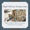 ZumBuys Playful Pathways Wrapping Paper Roll for Baby Gifts, Old