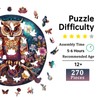 Jigfoxy Wooden Jigsaw Puzzles for Adults, Owl Wooden Puzzles for