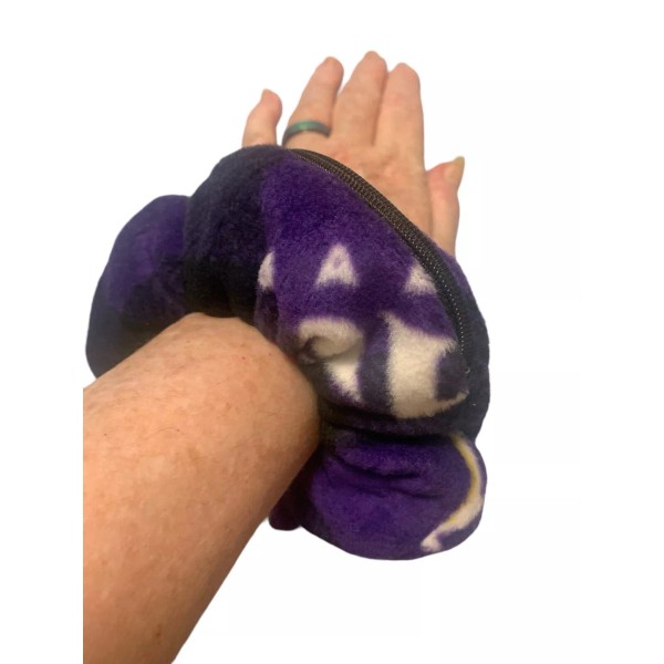 SHOPGALNY Baltimore Ravens Fleece HAIR ZIPPER SCRUNCHIE FUN GIFT IDEA,