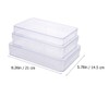 BUGUUYO 3pcs Plastic Box Storage Container for Pantry Airtight Makeup
