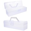 VICASKY Plastic Storage Box, 2pcs Clear Organizer Container with Handle,