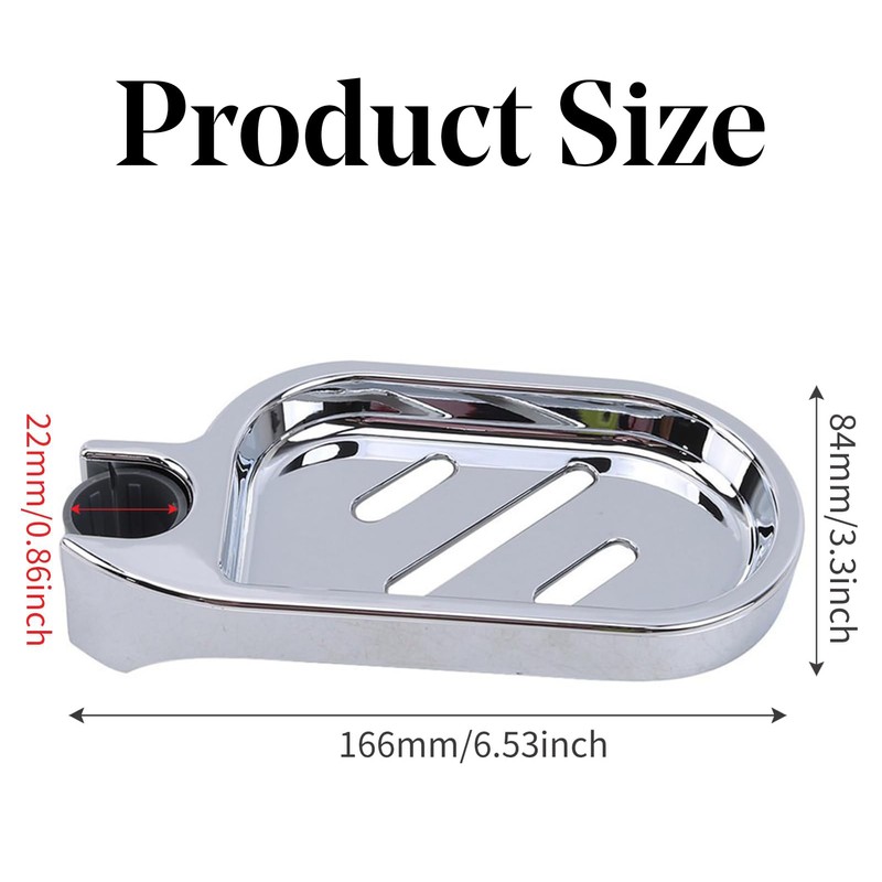 Clip-on Bathroom Soap Holder,ABS Shower Soap Dish Shower Rail Soap