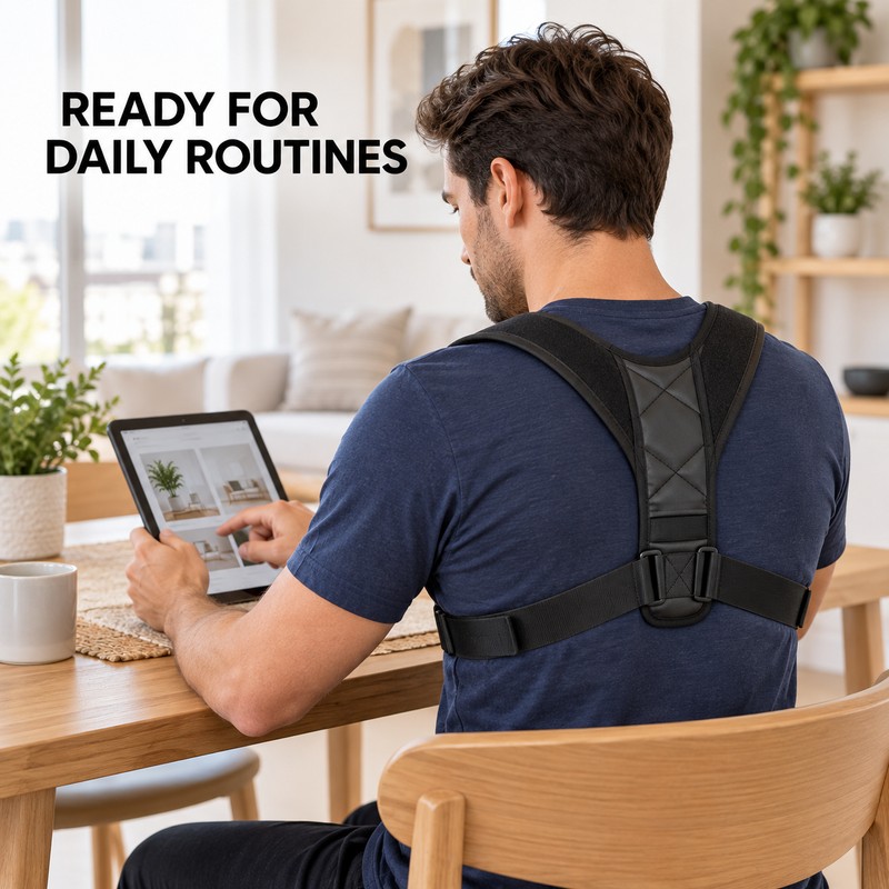2 Pack Adjustable Unisex Posture Support Braces, Upper Back and