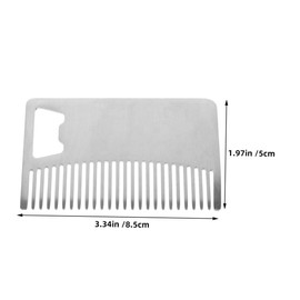 TOVINANNA 2pcs Metal Hair Comb for Men Beard Comb Styling Tool Brush Stainless Steel