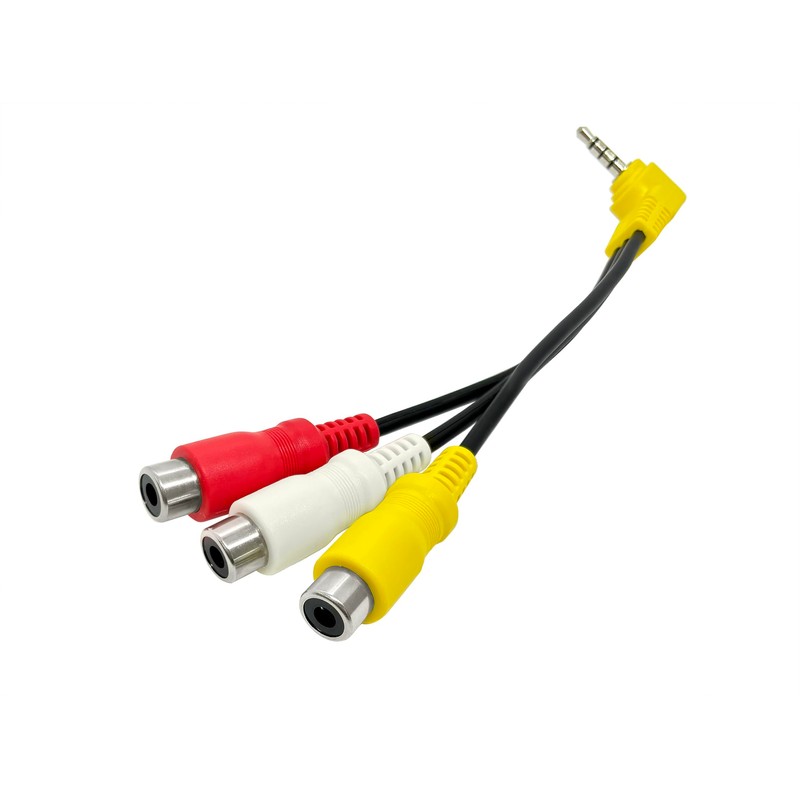3.5 mm 4 Pole Mini Plug (L-Shaped Plug Male) to RCA (Red,