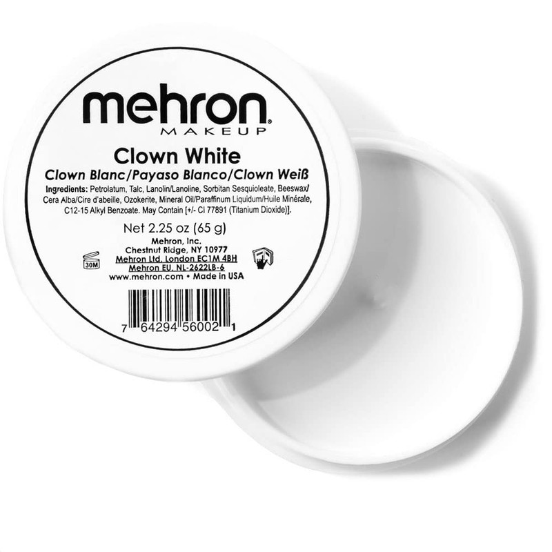 Mehron Makeup Clown White Professional Face Paint Cream Makeup |