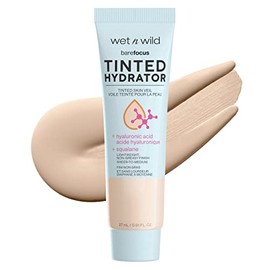Wet n Wild Bare Focus Tinted Hydrator (Light Medium), Hidratante con Color, Ácido Hialurónico y Escualano Vegano, Cobertura Ligera a Media, Acabado Semi-Mate, Cruelty-Free, Larga Duración, Alta cobertura