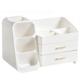 HBlife Makeup Organiser Storage with Drawers 3 in 1 Cosmetic Storage | Cosmetic Skincare Organiser Sturdy Multi-Function Makeup Organizer Perfect for Dresser, Bathroom, Bedroom