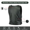 Men Bullet Proof style Leather Motorcycle Vest for bikers Tactical