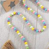 Easter Beads Garland with Tassel, 4 Pack Spring Wood Bead