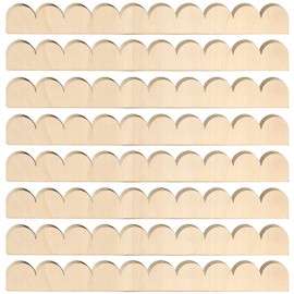 24 Pack of 15.75 Inch Unfinished Wooden Scalloped Molding Trim Unfinished Scalloped Decorative Wood Trim DIY Molding Trim Scalloped Edge Decorative Wood Molding for Home Wall decor