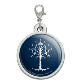 GRAPHICS & MORE Lord of The Rings Tree of Gondor Chrome Plated Metal Pet Dog Cat ID Tag