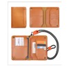NQQNQQ BG-8 Genuine Leather Passport Wallet with Adjustable Lanyard for