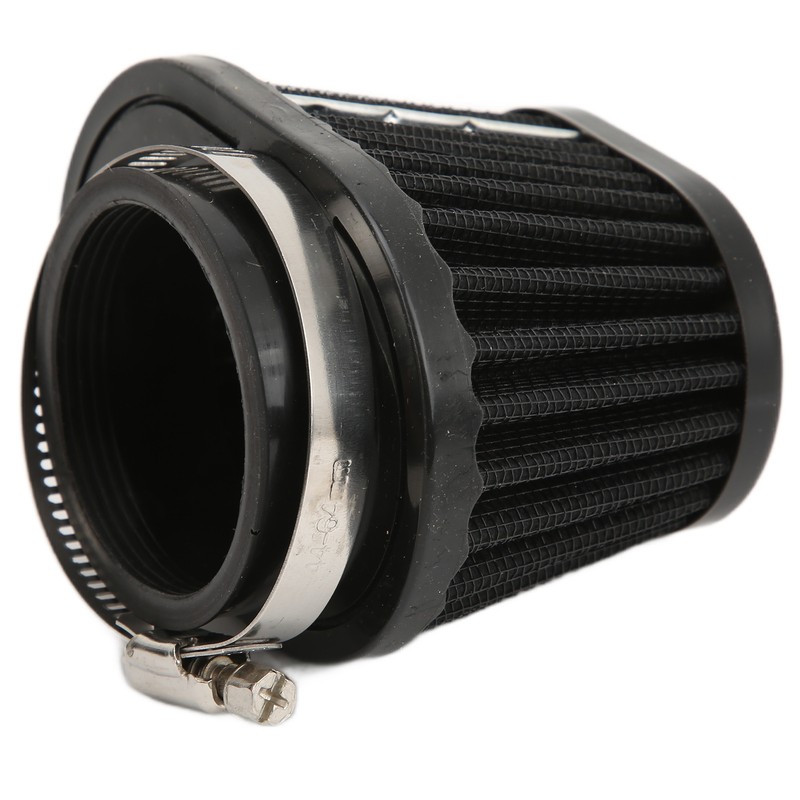 51mm/2in Motorcycle Air Filter ClampOn Dustproof Rubber Black Replacement for