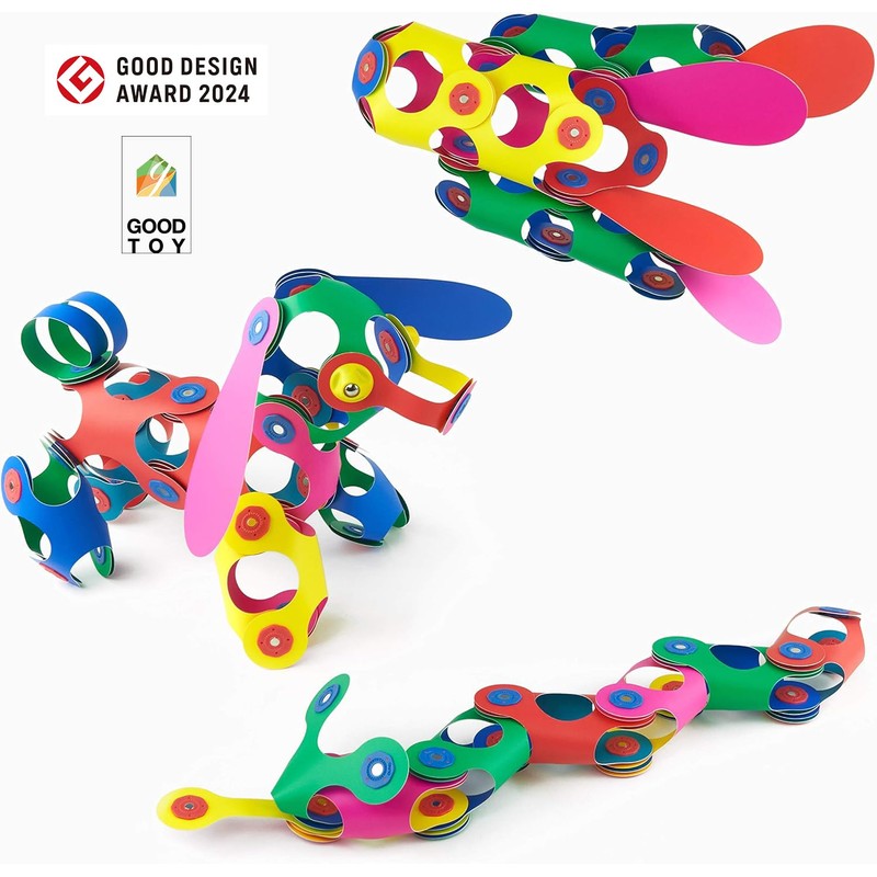 LANGS Clicksaw CLIXO (Rainbow-Pack) Magnets, Educational Toys, STEM Education, Building