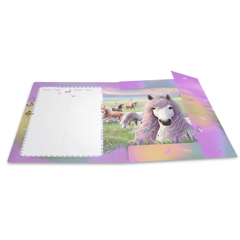 HERMA Portfolio Folder A4 Horse World, Cardboard Corner Folder with