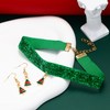 MISS RIGHT christmas necklaces for women, Adjustable Green Soft Suede