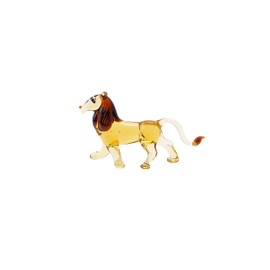 CGB Giftware | Glass Lion Figurine | Yellow | Gift Boxed | Collectable Ornament | Decorative | Home Accessory | Gift For All | Artisan Range | GB06858