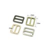 JIHUOO Pack of 8 1 inch flat metal sliding buckle