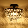 Luupyia Mini Crystal Chandelier Ceiling Light Small, Modern Crystal Ceiling