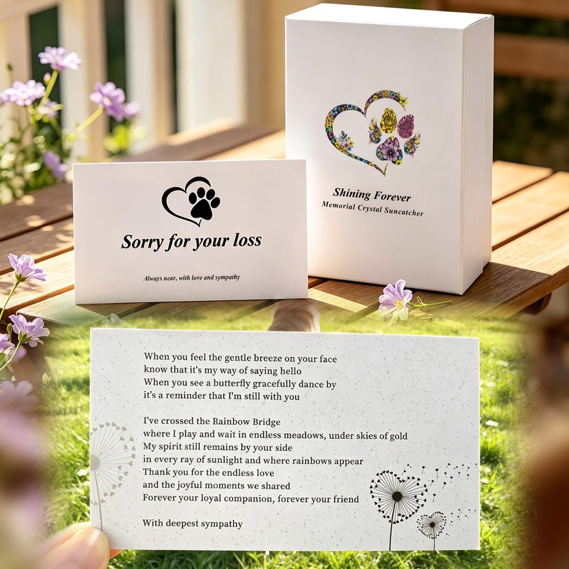 Dog Memorial Gifts for Loss of Dog,Pet Cat Sympathy Gift