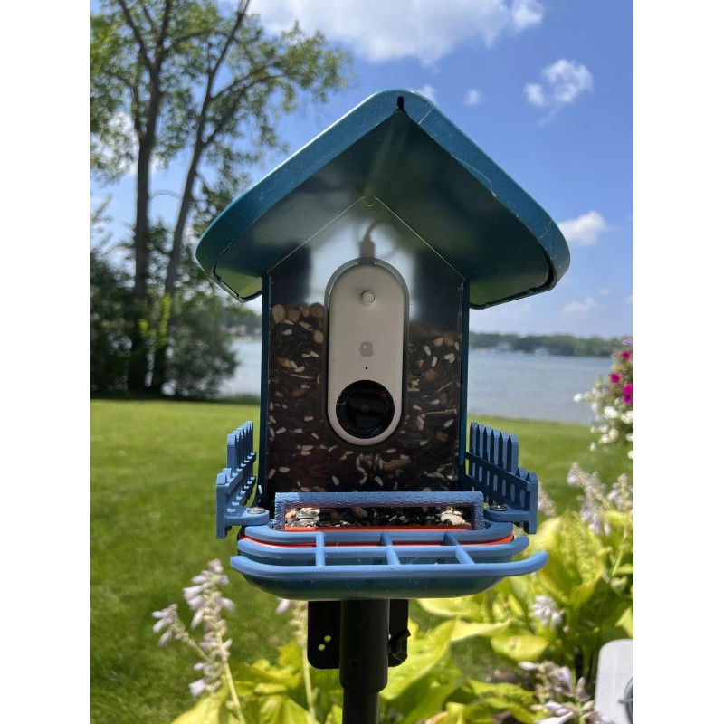 PERCH3D Bird Buddy Picket Fence & Double Perch Combo in