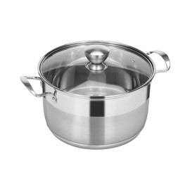 Ohtomber 8 Quart Stock Pot - Stainless Steel Large Cooking Induction Pot with Lid for Pasta, Soup, Spaghetti, Nonstick Thick Base Deep Stockpot, Kitchen Cookware for Stew, Simmer, Boiling, Canning