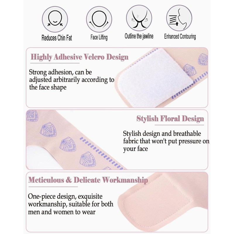 TPZORJX 1 x Stripless Half Face Lift Mask, V Face