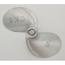 SANAR Aluminum Propeller for Longtail Mud Motor Long Tail Boat - Keyed Tapered Shaft (8.0")