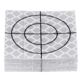 HARFINGTON 20pcs Survey Reflector Sheets 40mm Self-Adhesive Reflective Tape Survey Target Mark for Total Stations, White