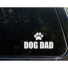 Diamond Graphics Dog Dad (6" X 3-1/4") Die Cut Decal Bumper Sticker for Windows, Cars, Trucks, Laptops, Etc.