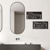 2 Pieces Funny Teal Bathroom Signs Beach Theme Bathroom Wall