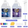 TQELFSS Epoxy Resin 2 Gallon, Crystal Clear Epoxy Resin Kit