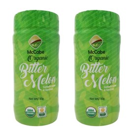 McCabe Organic Bitter Melon Tea - Organic Bitter Melon Leaves | Rich with Fiber & Minerals | USDA and CCOF Certified | Product of USA | 50g (Pack of 2)