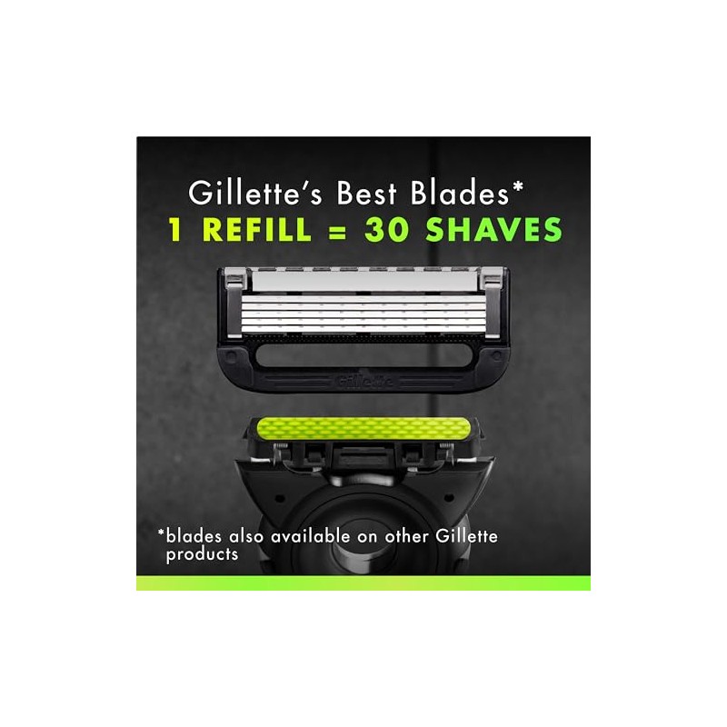 GilletteLabs Razor Blades for Men, Pack of 10, Includes Key