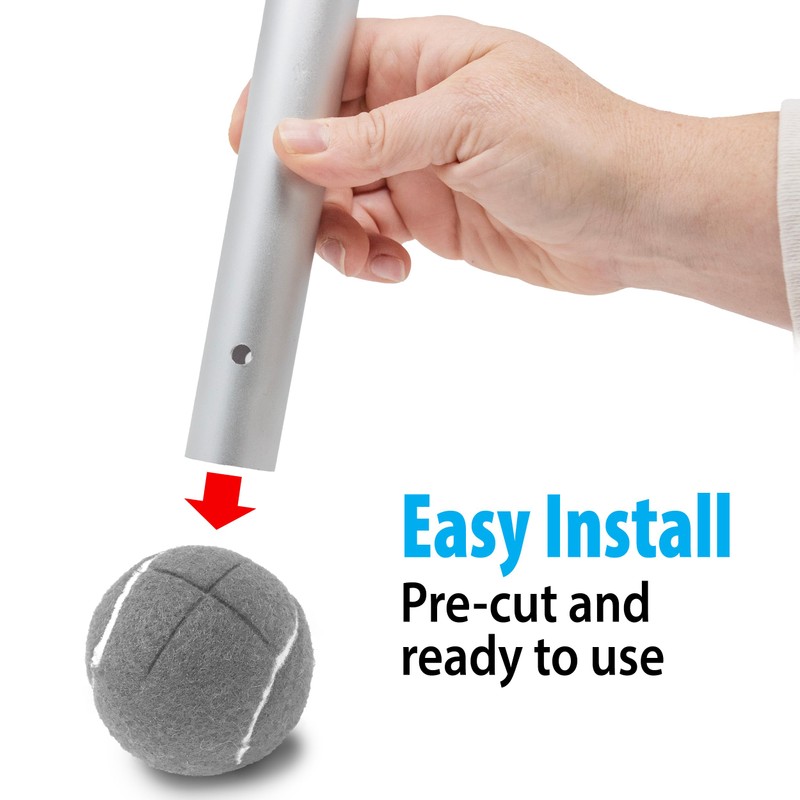 Top Glides Precut Walker Tennis Ball Glides - Gray -